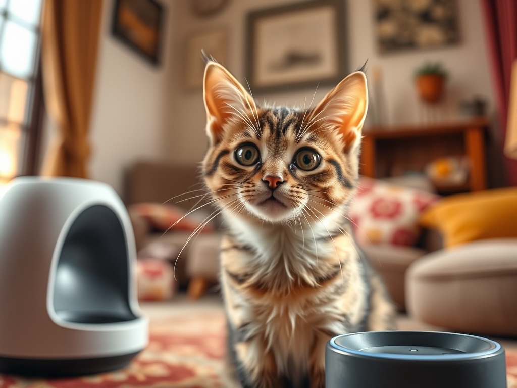 automatic cat feeder with Alexa integration - automatic cat feeders guide hero image