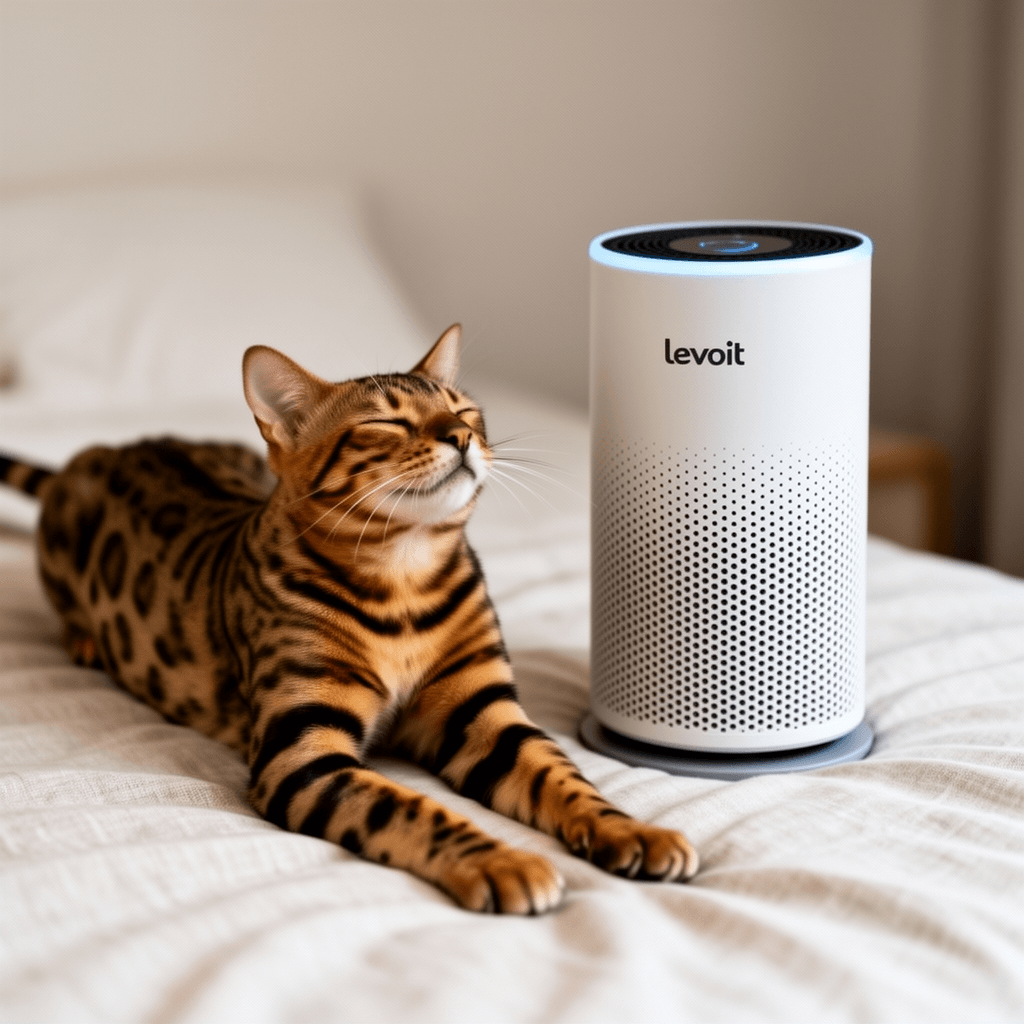 LEVOIT Air Purifiers for Home Large Room Up to 2933 Ft² With with cat - professional product lifestyle photo