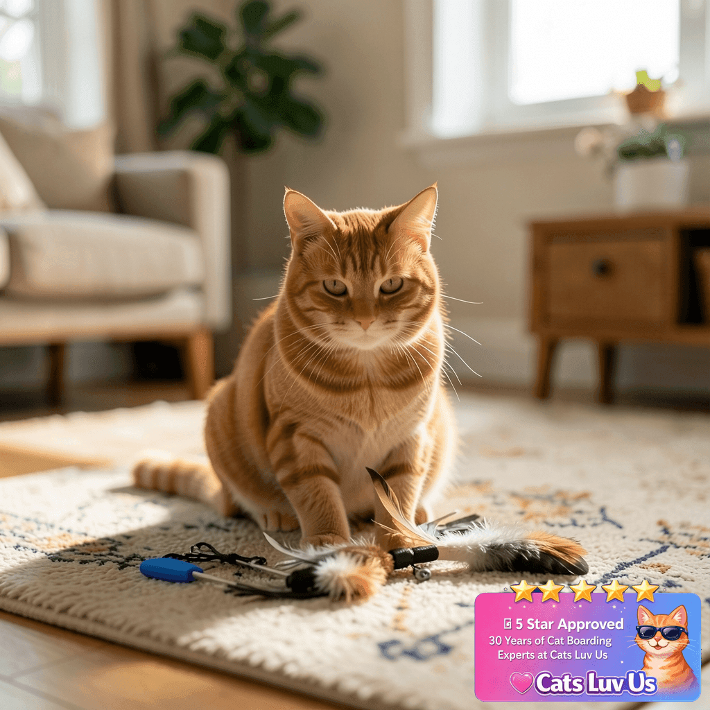 EcoCity Cat Toys - No Chemical Dyeing Cat Feather Toys for with cat - professional product lifestyle photo