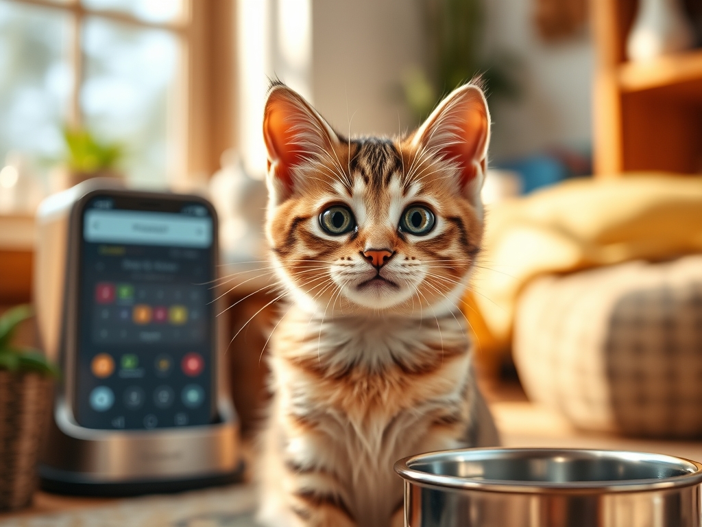 pet feeder with feeding schedule app - cat automatic feeders app control guide hero image