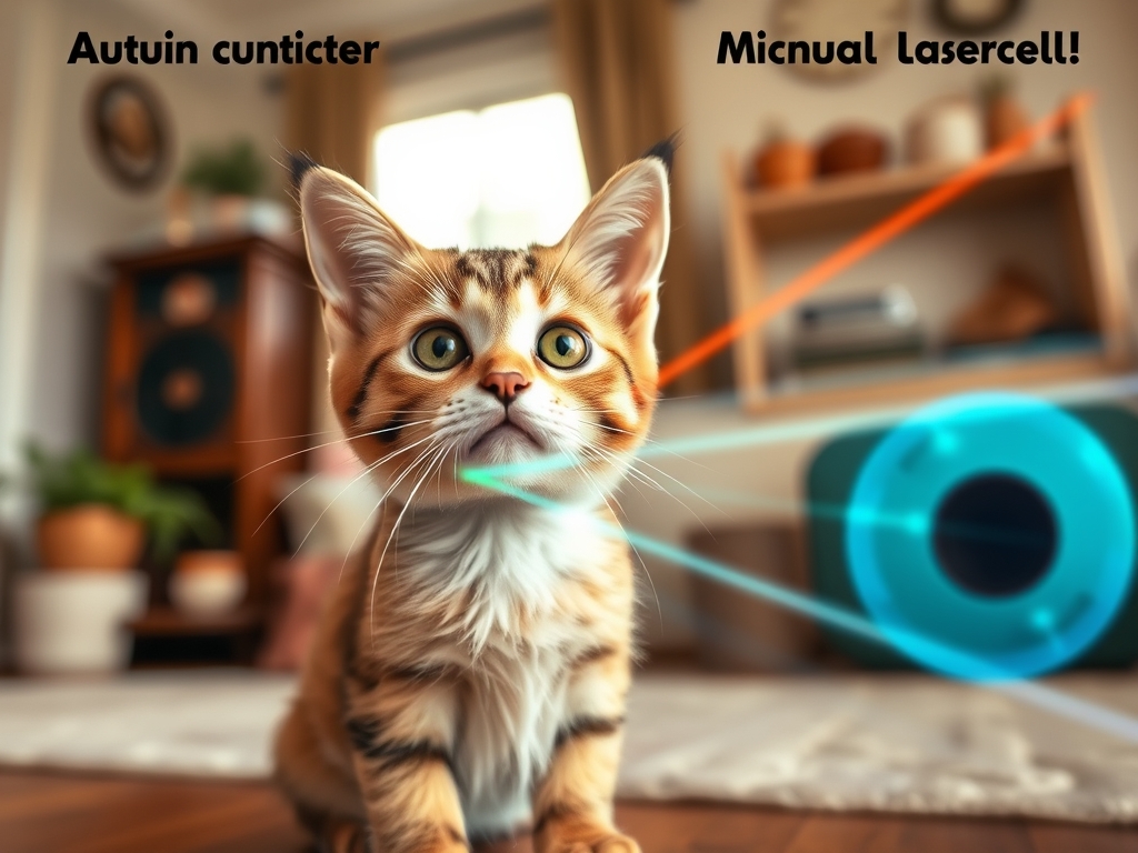 automatic vs manual laser toys for cats - cat automatic laser toys guide hero image