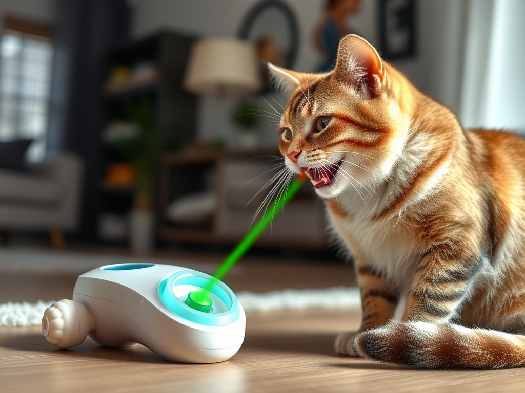 how to choose a safe laser toy for cats - cat automatic laser toys guide hero image