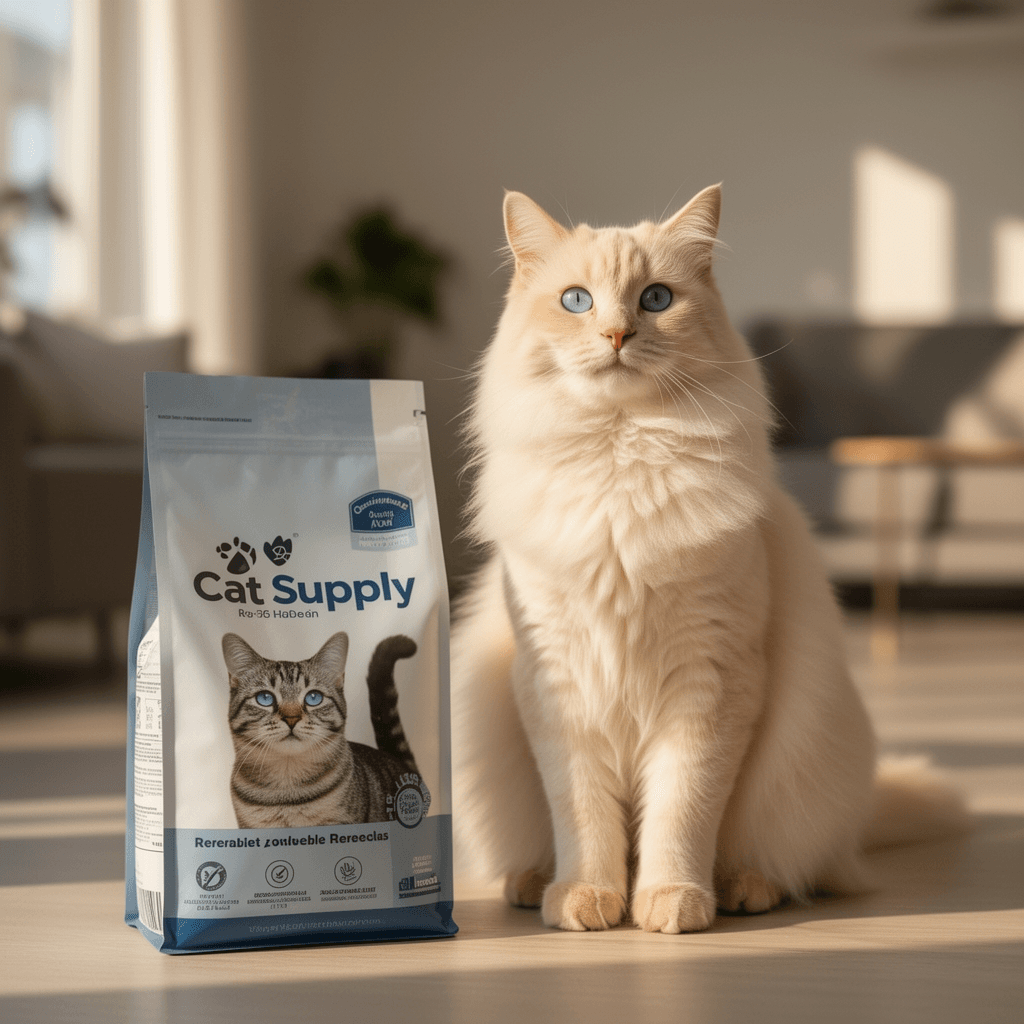 Purina Tidy Cats Cat Litter for Litter-Robot Clumping Cat with cat - professional product lifestyle photo