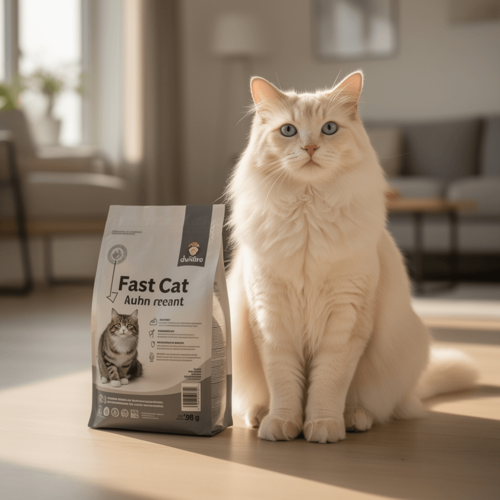 ANWA 40 Count Cat Litter Box Liners for Automatic Cat Litter with cat - professional product lifestyle photo