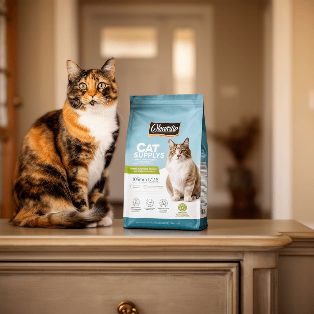 120 Pack Cat Litter Bags Compatible with LitterRobot 3 & 4 with cat - professional product lifestyle photo