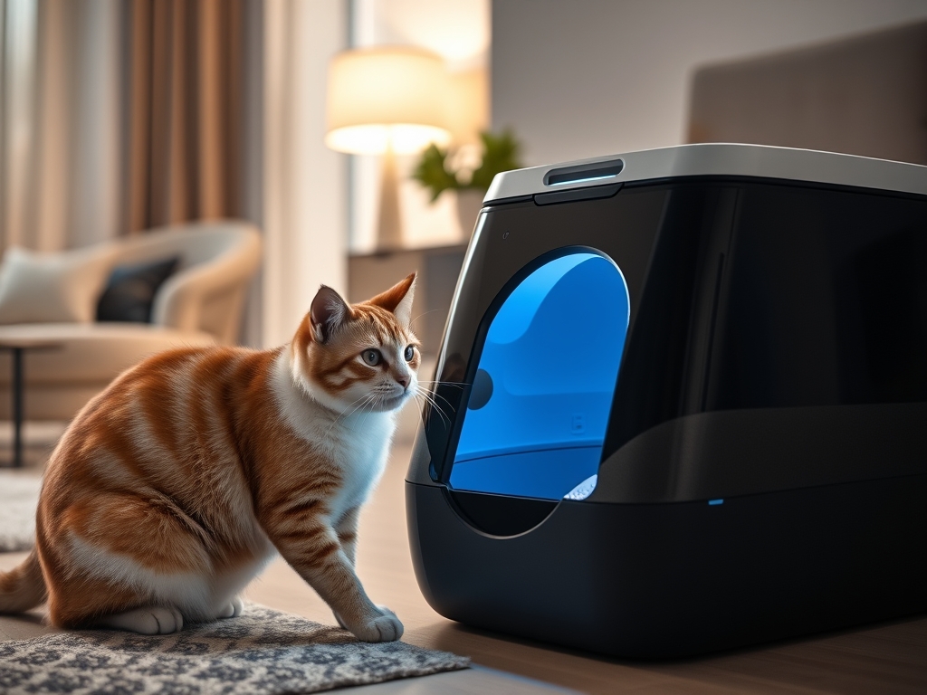 automatic litter box with night light - cat automatic litter box cleaners guide hero image