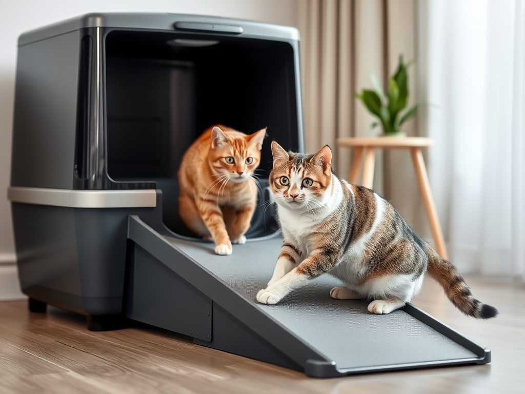 automatic litter box with ramp - cat automatic litter box cleaners guide hero image