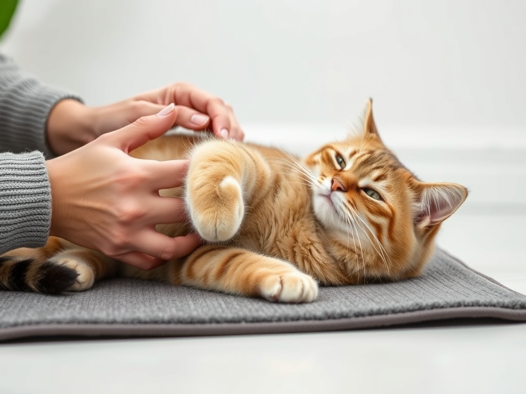 Cat owner reviewing automatic litter mat buying guide options for their pet in 2026