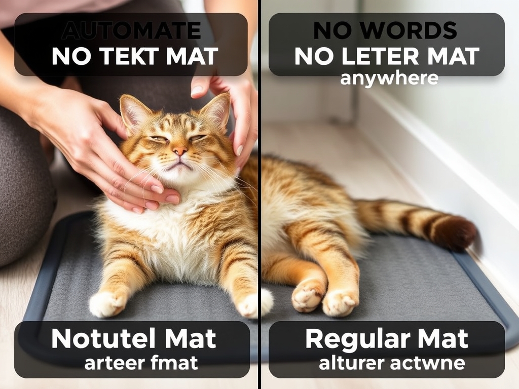 Cat owner reviewing automatic litter mat vs regular mat options for their pet in 2026