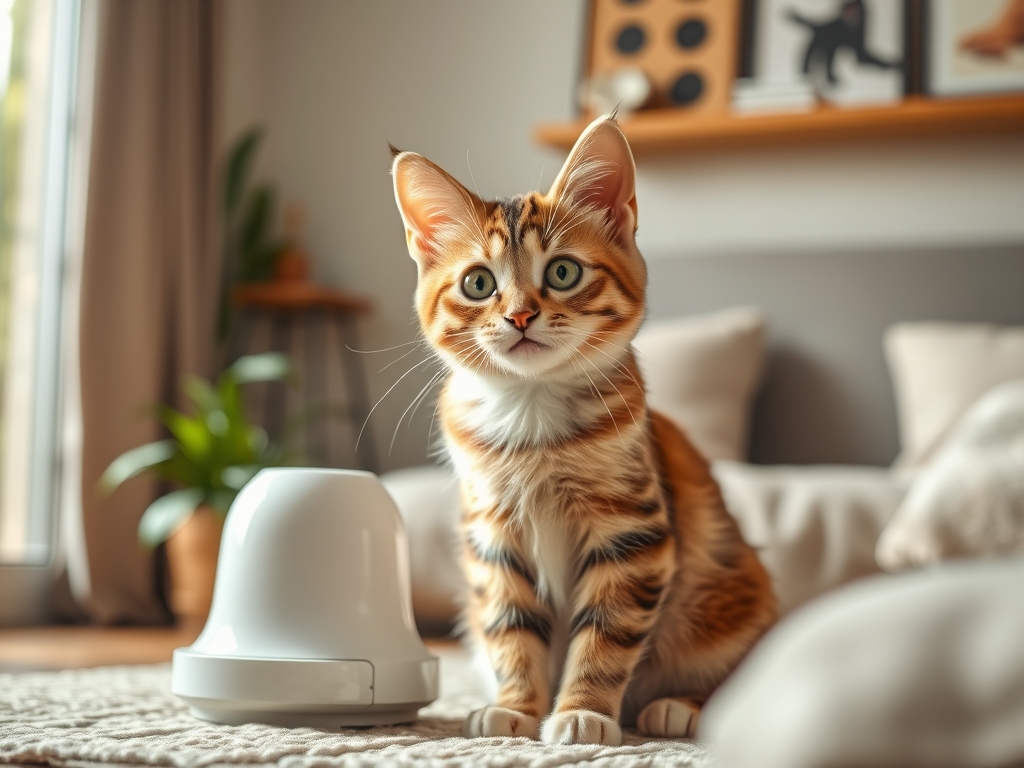 Cat owner reviewing best automatic pet feeder with wifi for cats options for their pet in 2026