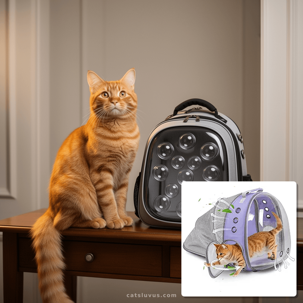 Lekereise Cat Backpack Expandable Pet Carrier Backpack for S with cat - professional product lifestyle photo