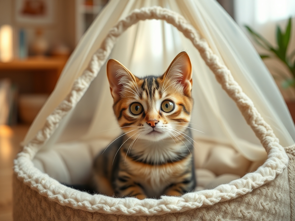 cat bed with canopy cover - cat beds blankets guide hero image