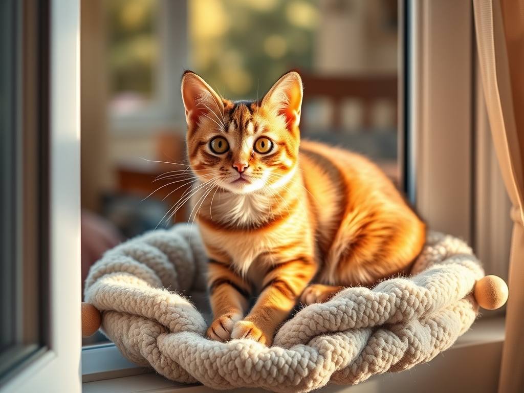 cat window perch bed with suction cups - cat beds blankets guide hero image