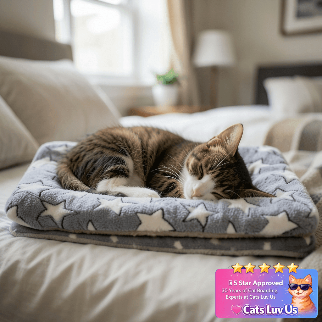 Tierecare 2 Pack Cat Blanket for Indoor Cats Ultra Soft and with cat - professional product lifestyle photo