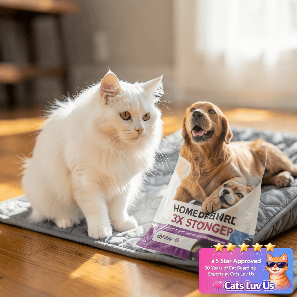 gogobunny 3X Stronger Waterproof Pet Blanket with cat - professional product lifestyle photo