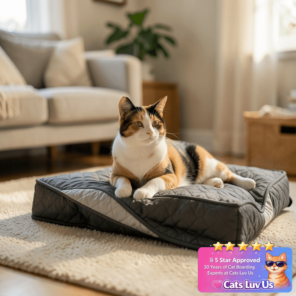 gogobunny 3X Stronger Waterproof Pet Blanket with cat - professional product lifestyle photo