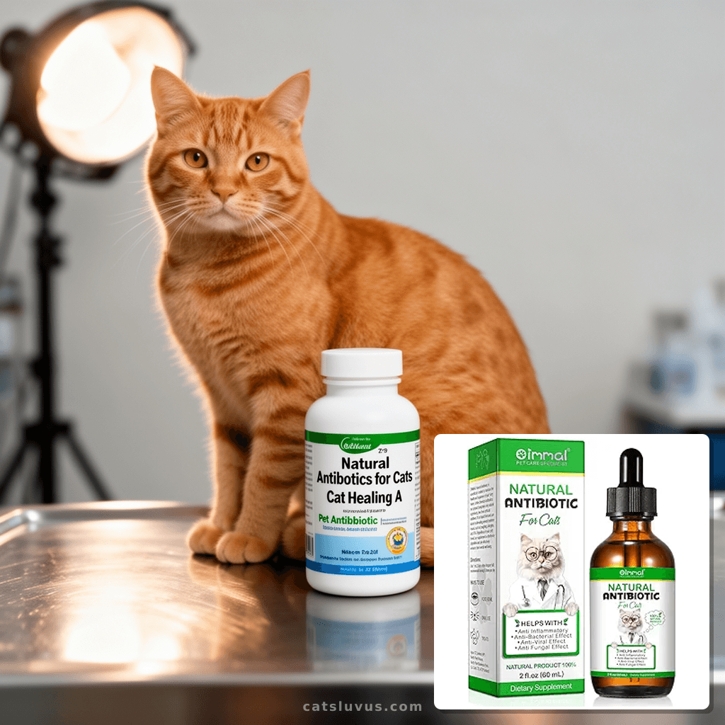 HomeoPet Feline Digestive Upsets with cat - professional product lifestyle photo