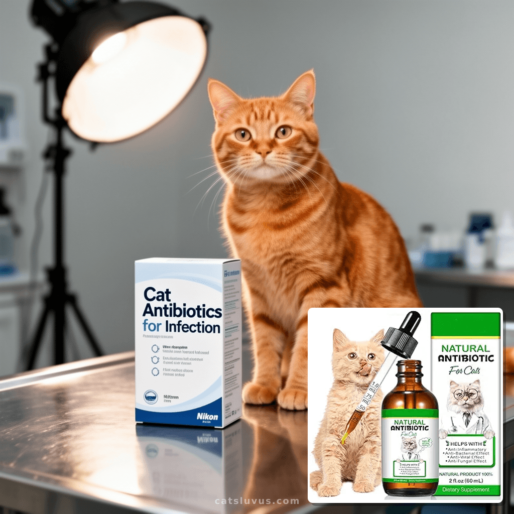 Cat Vomit Remedy with cat - professional product lifestyle photo