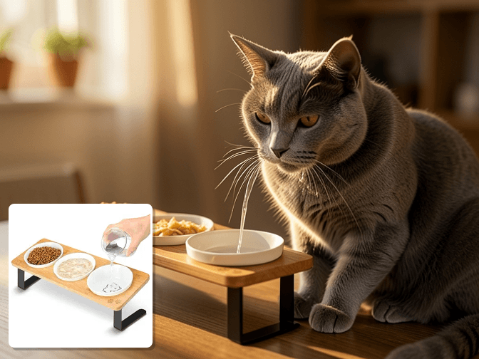 Choosing the Right Bowl Configuration - expert bamboo cat feeding station with ceramic bowls guide
