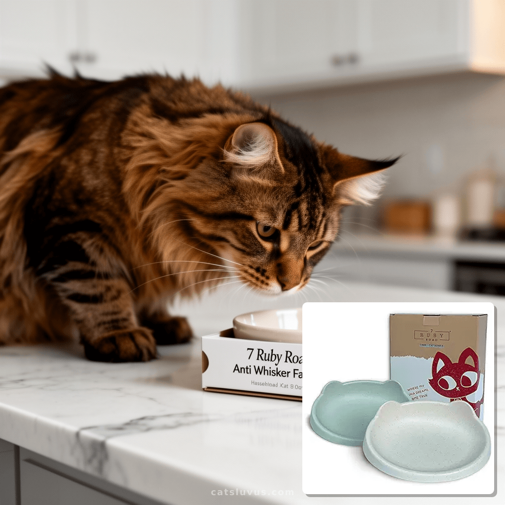 Tifanso 6PCS Stainless Steel Cat Bowls Dishes with cat - professional product lifestyle photo