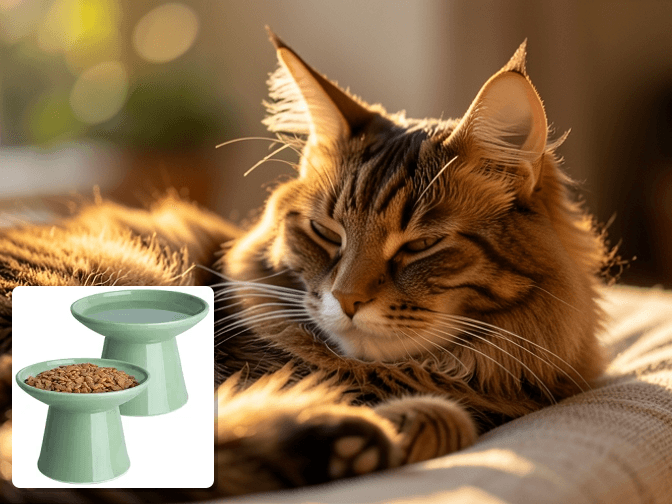 Cat owner reviewing best cat bowls for whisker fatigue options for their pet in 2026