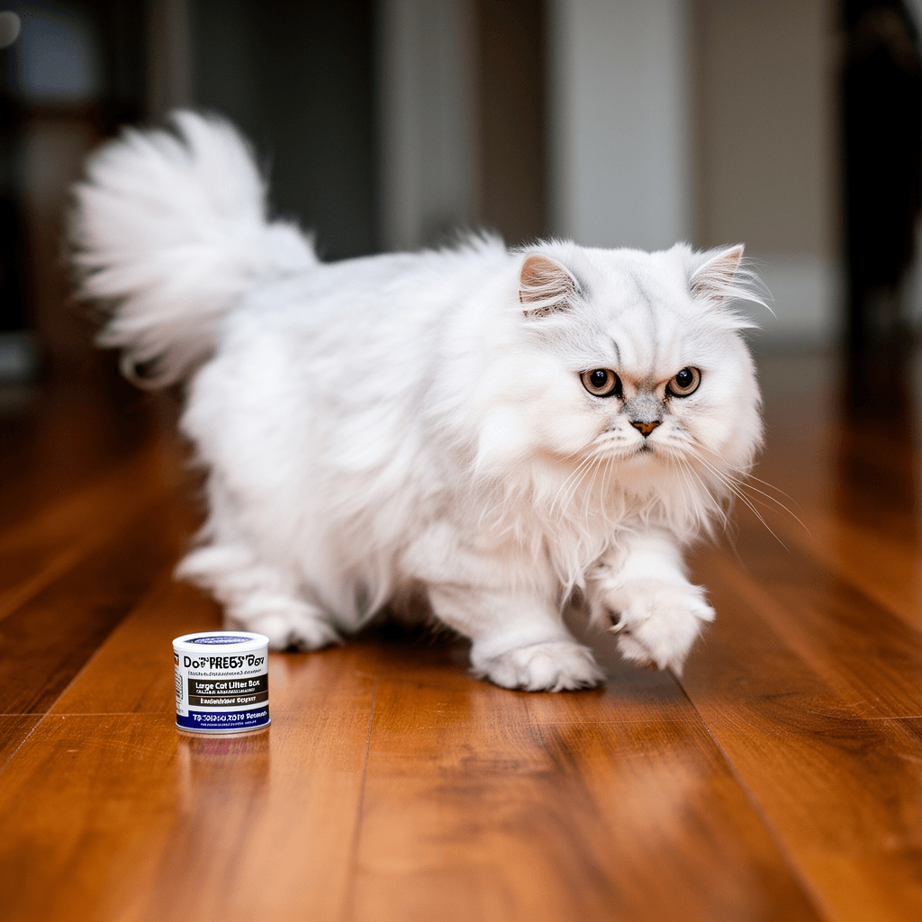 47.8'' Dog-Proof Large Cat Litter Box Enclosure with Super with cat - professional product lifestyle photo