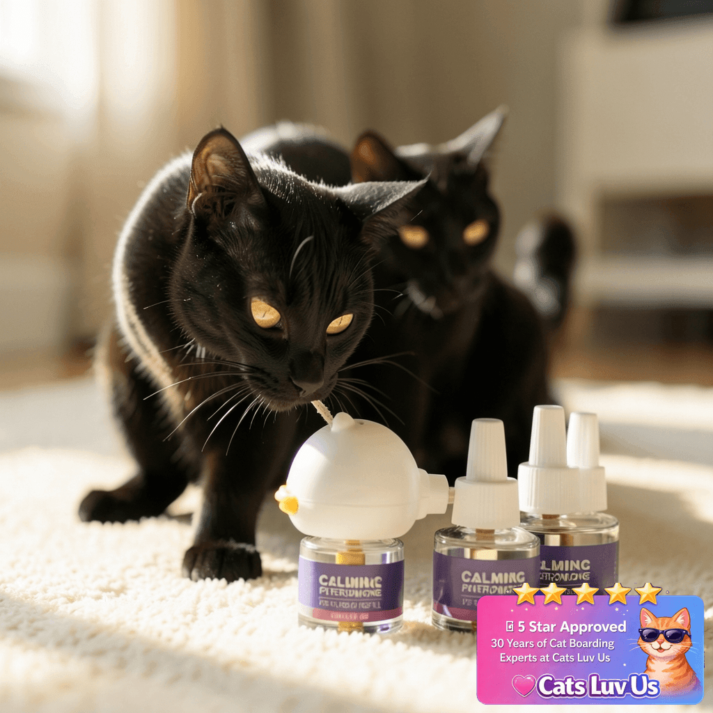 Tcllka Cat Calming Pheromone Diffuser Relieve with cat - professional product lifestyle photo