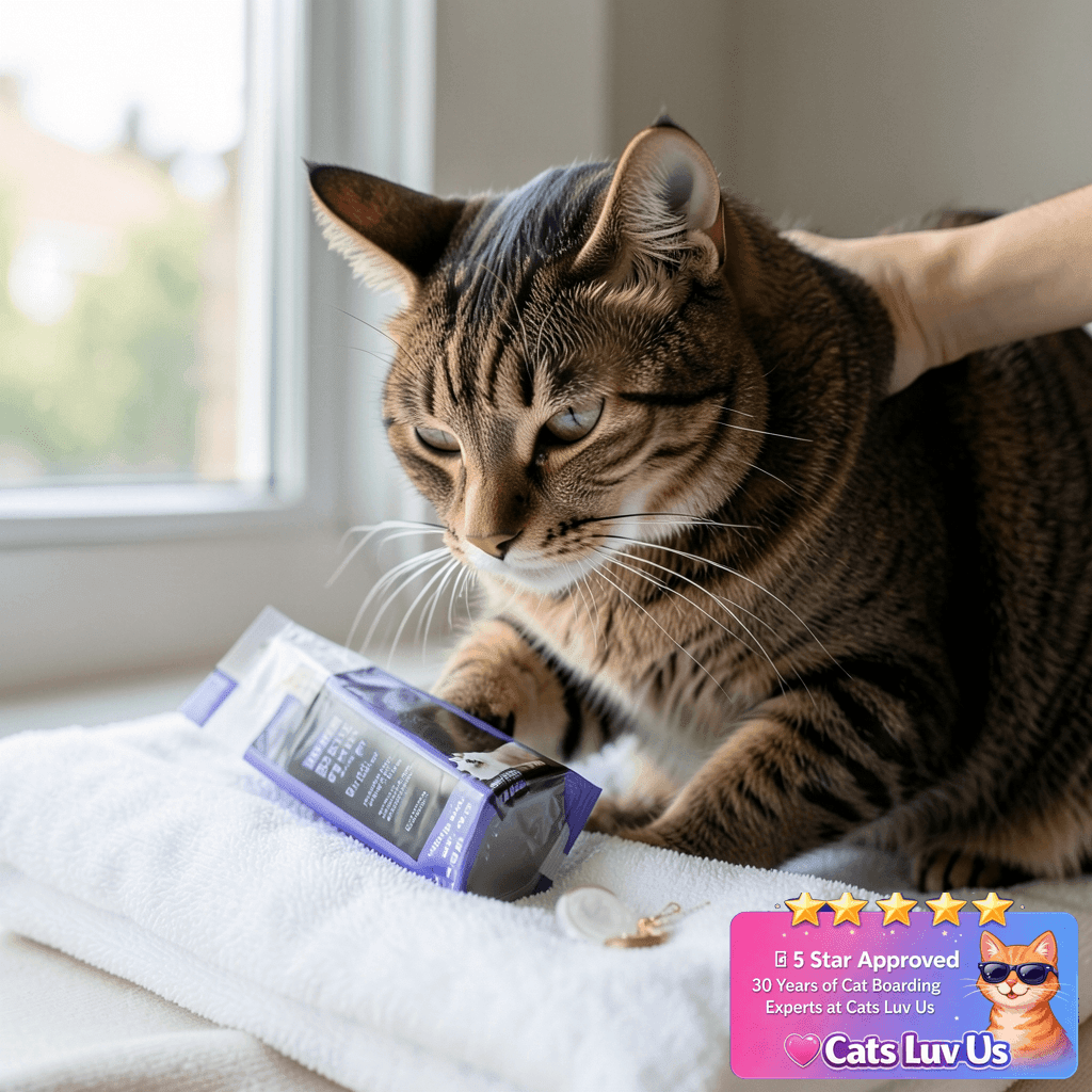 HICC PET Wipes for Dogs and Cats with cat - professional product lifestyle photo