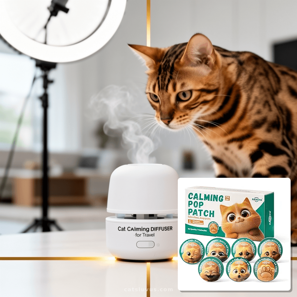 Cat Calming Diffuser – for Travel with cat - professional product lifestyle photo