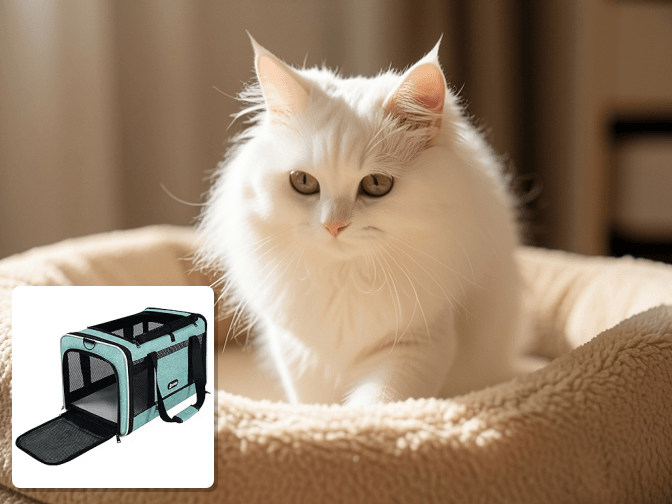 Cat owner reviewing best cat carriers for air travel options for their pet in 2026