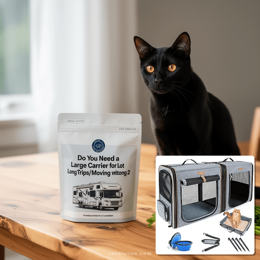 Do You Need a Large Carrier for Long Trips/Moving with 2 with cat - professional product lifestyle photo