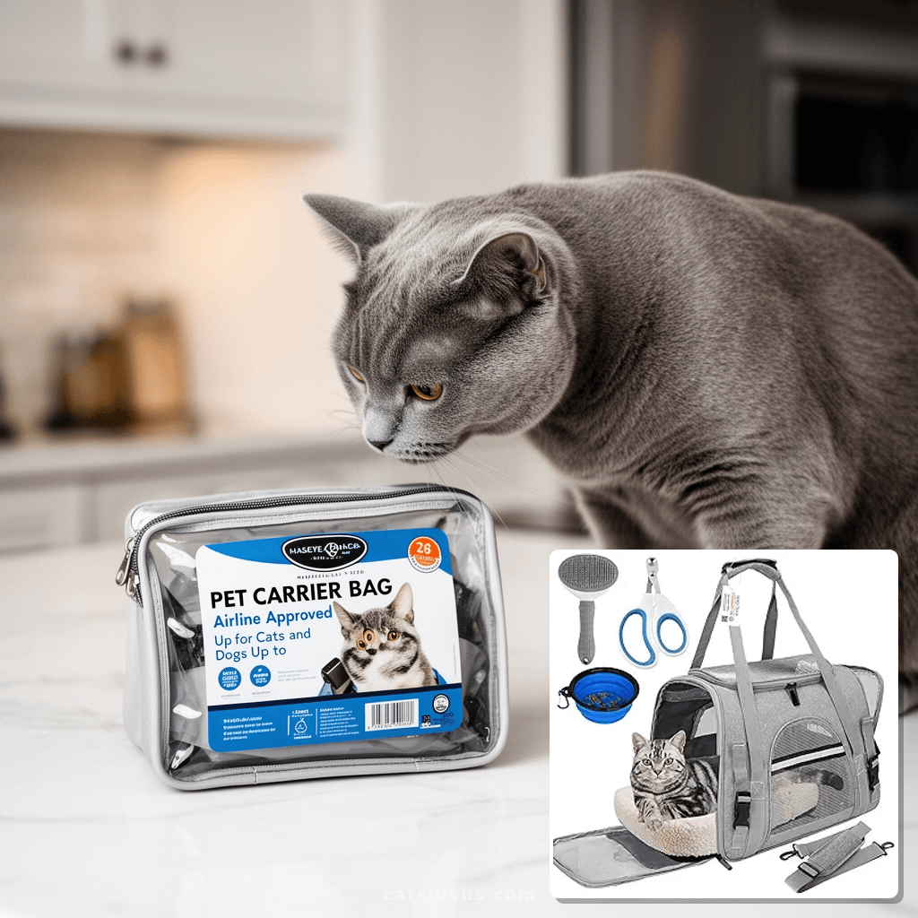 Pet Carrier Bag Airline Approved Up for Cats and Dogs Up to with cat - professional product lifestyle photo