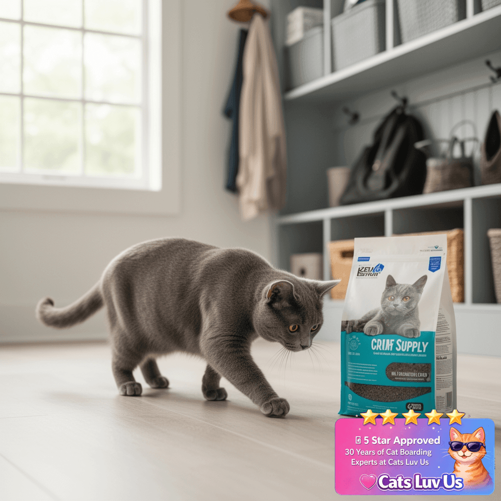 Cat Carrying Case Pet Dog Carrier Soft-Sided Cat Bag Airline with cat - professional product lifestyle photo