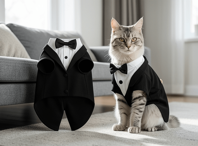 Cat owner reviewing best cat clothes & costumes options for their pet in 2026