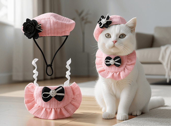 Cat owner reviewing most popular cat clothes & costumes options for their pet in 2026