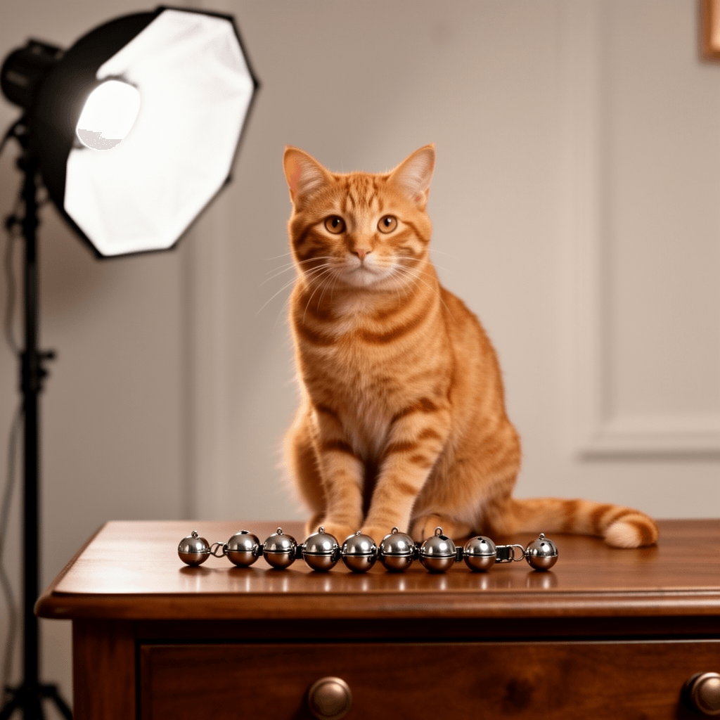 4 Sets Cat Bell for Dog Collar Charm Training Pet Pendant with cat - professional product lifestyle photo