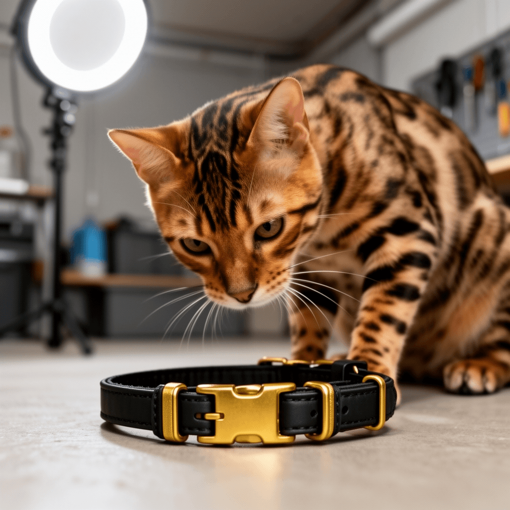 Cat Collar Breakaway with cat - professional product lifestyle photo