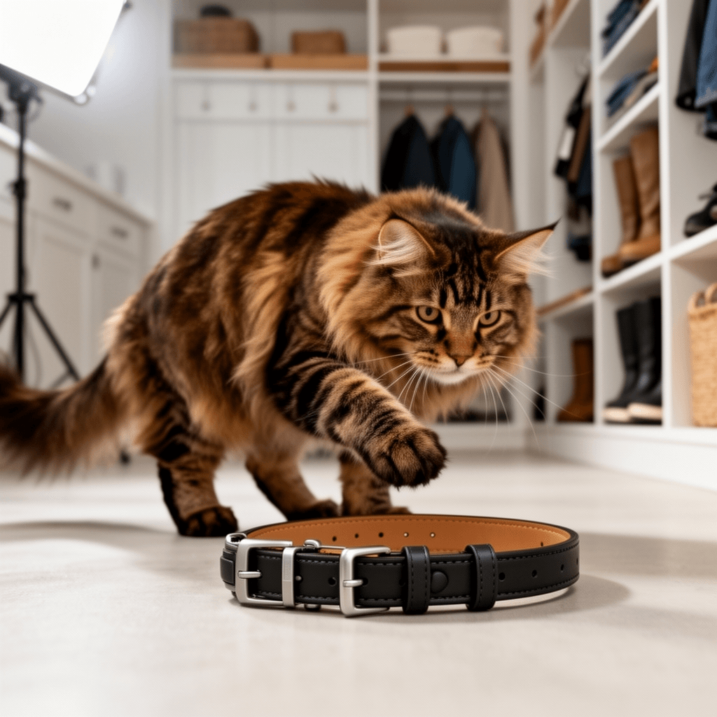 Cat Collar with cat - professional product lifestyle photo