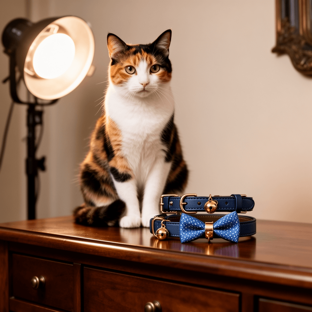 Faygarsle 2 Pack Cat Collar with Bell Breakaway Bowtie for with cat - professional product lifestyle photo
