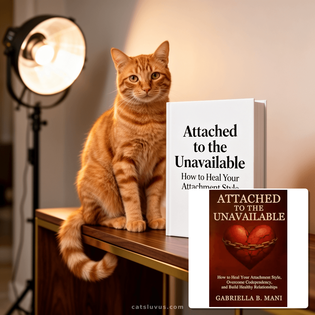 Attached to the Unavailable: How to Heal Your Attachment Sty with cat - professional product lifestyle photo