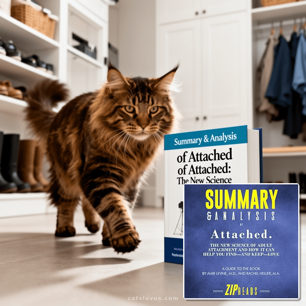 Summary & Analysis of Attached: The New Science of Adult Att with cat - professional product lifestyle photo