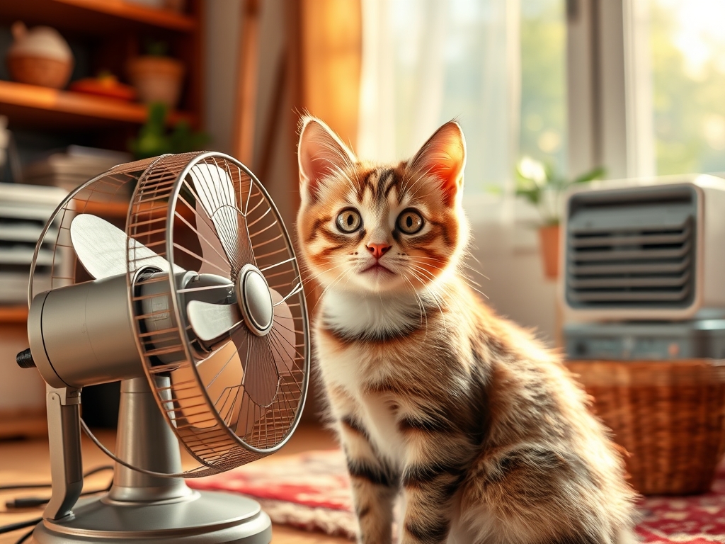 Comparing Cat Cooling Fans and Air Conditioners - cat cooling products