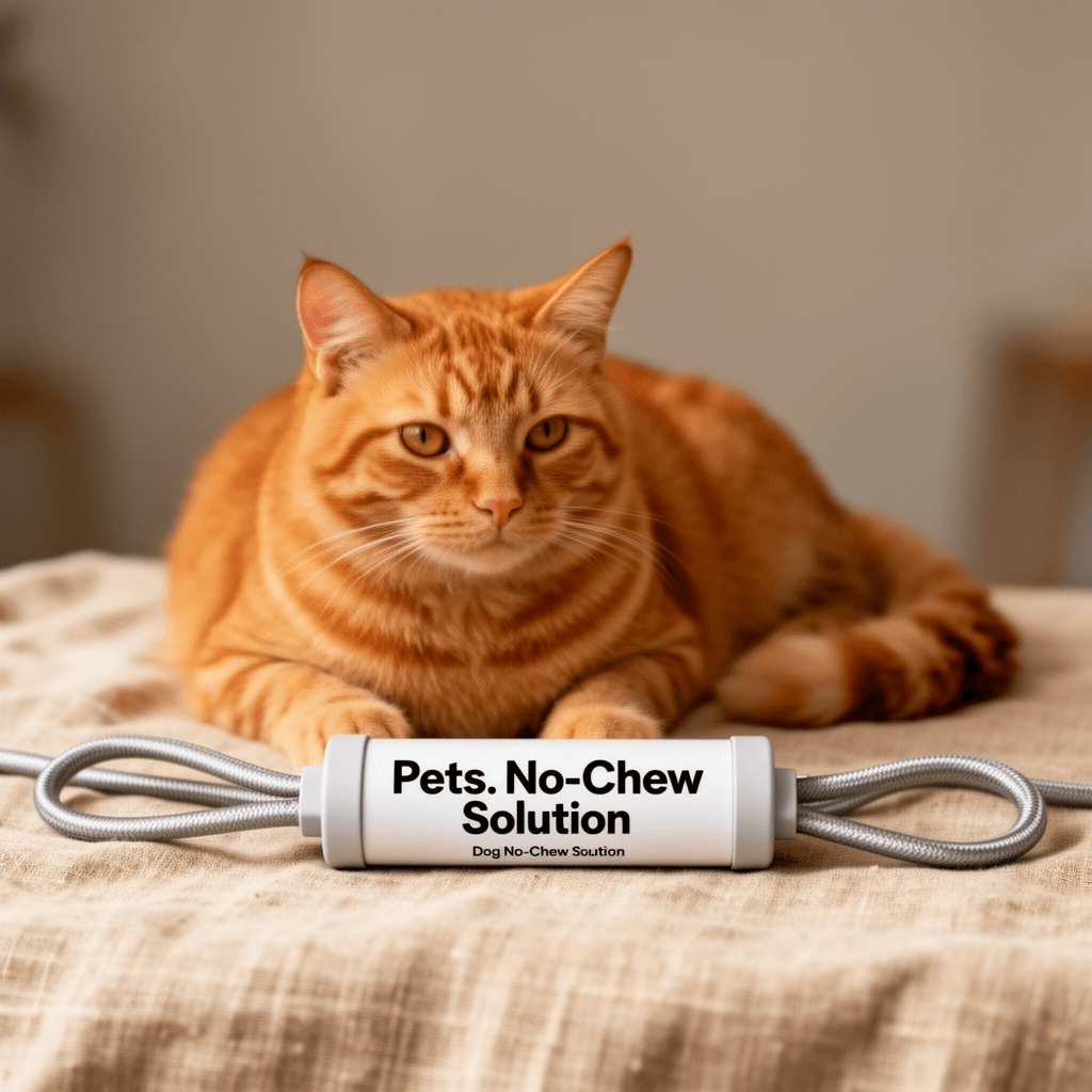 Fabric Cord Cover for Electric Wire and Lamp Chain with cat - professional product lifestyle photo