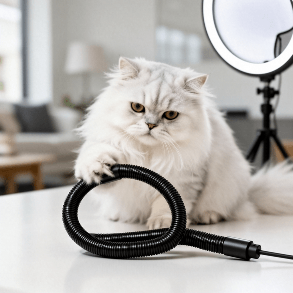 Split Braided Sleeve Cable Management Wire Loom Cord Covers with cat - professional product lifestyle photo