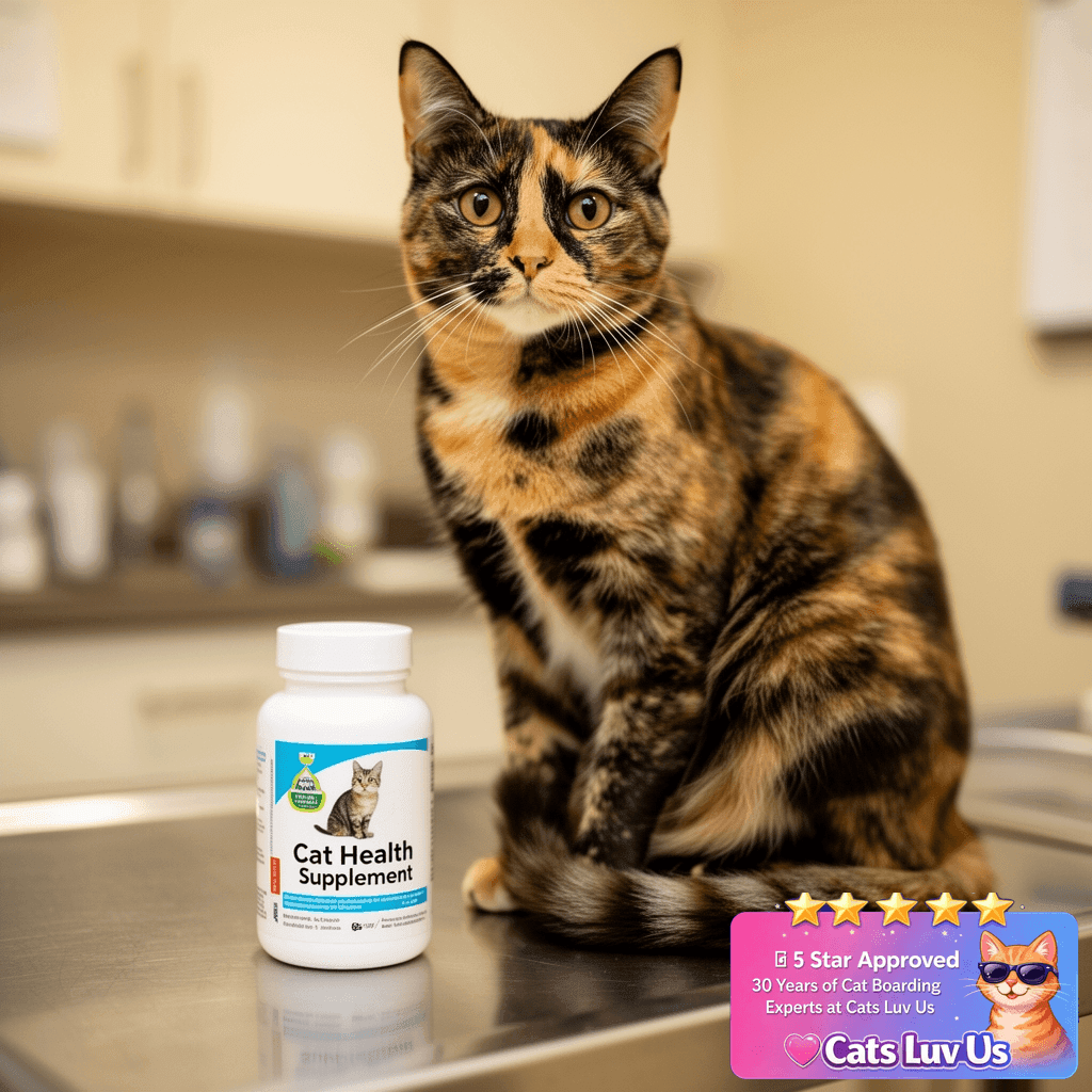Fresh Breath Dental Bites for Cats – Crunchy & Creamy Cat with cat - professional product lifestyle photo