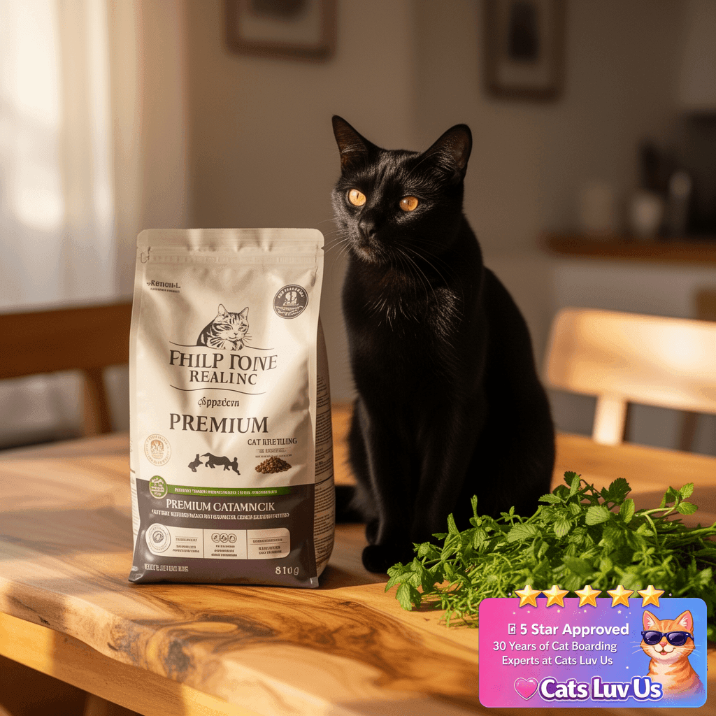 Greenies Cat Treats with cat - professional product lifestyle photo