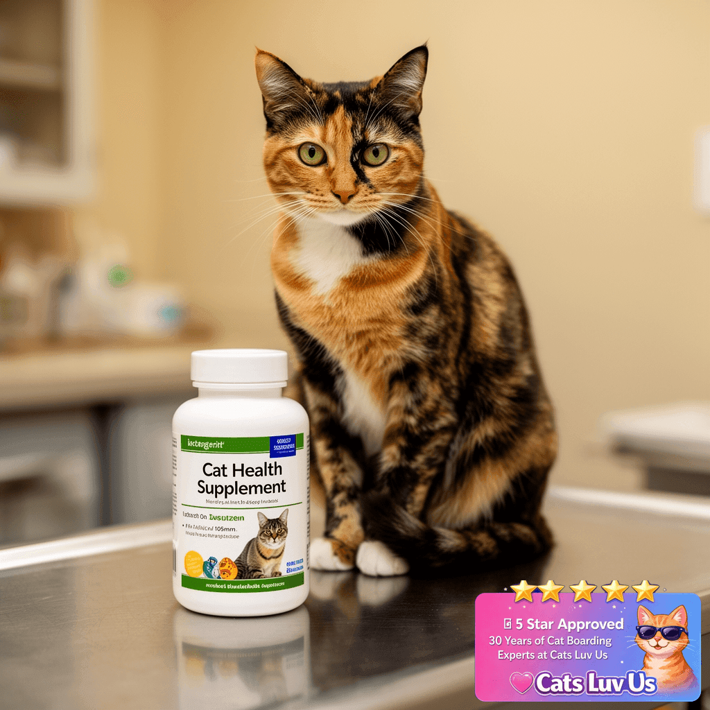 Fresh Breath Dental Bites for Cats – Crunchy & Creamy Cat with cat - professional product lifestyle photo