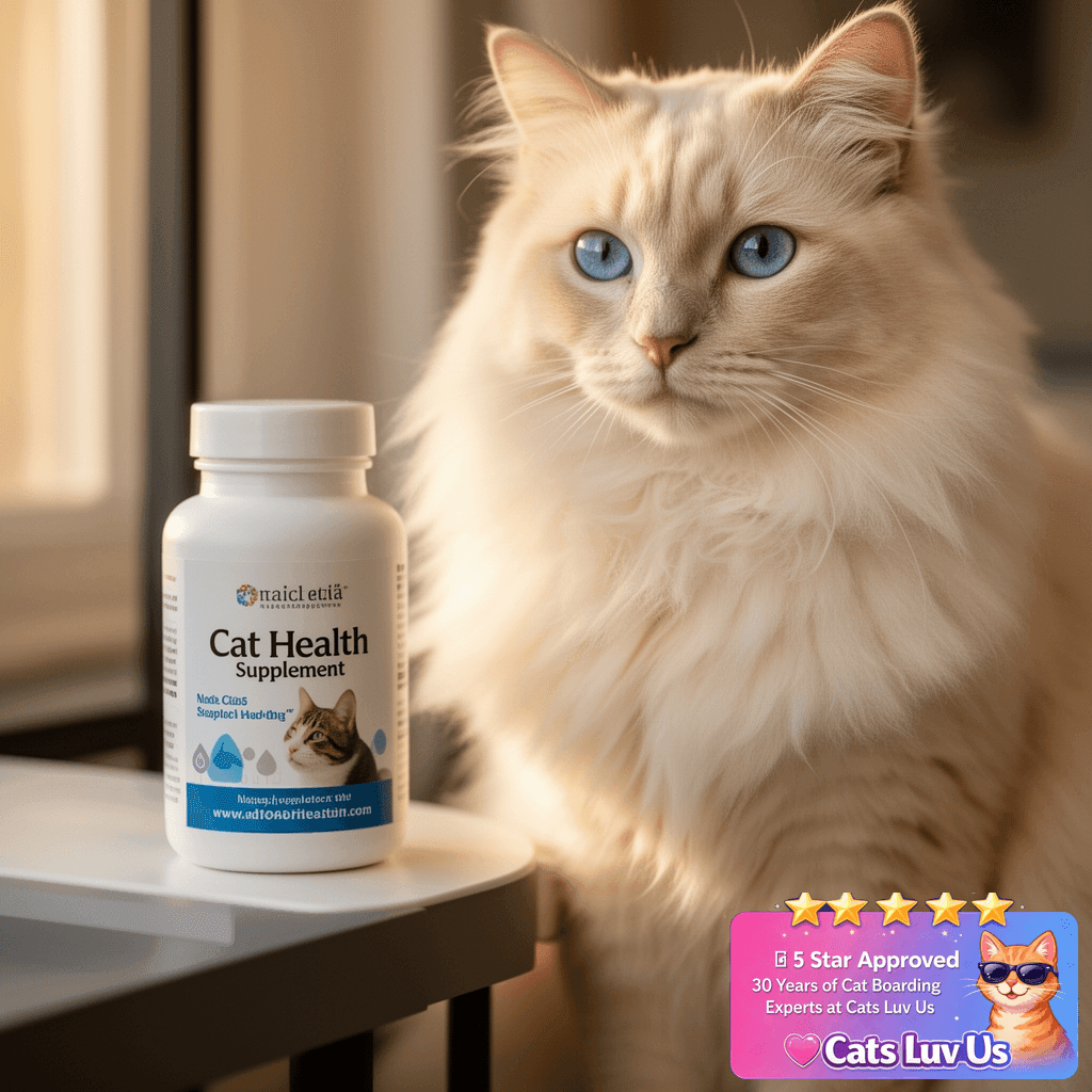 Purina Pro Plan Veterinary Diets Dental Bites Cat Treats - 1 with cat - professional product lifestyle photo