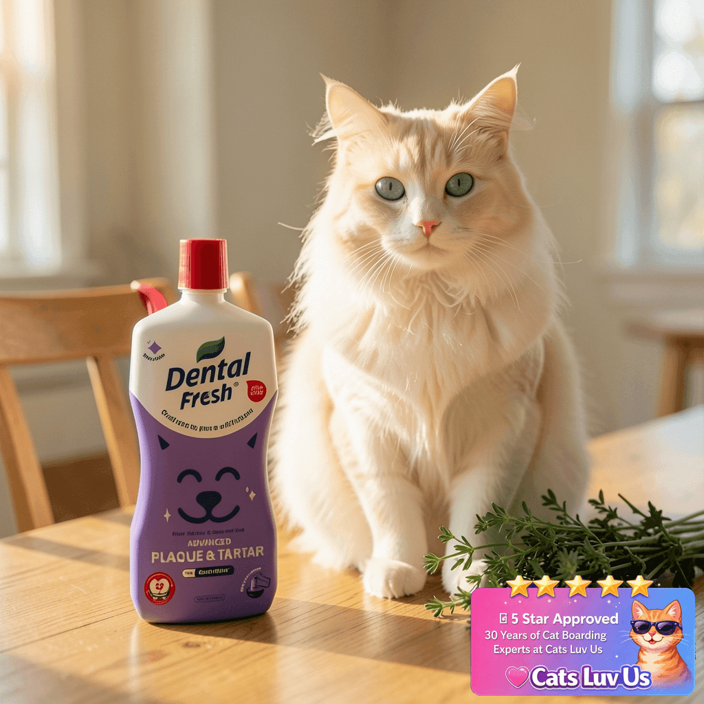 Veterinary Formula Dental Fresh Water Additive for Dogs and with cat - professional product lifestyle photo