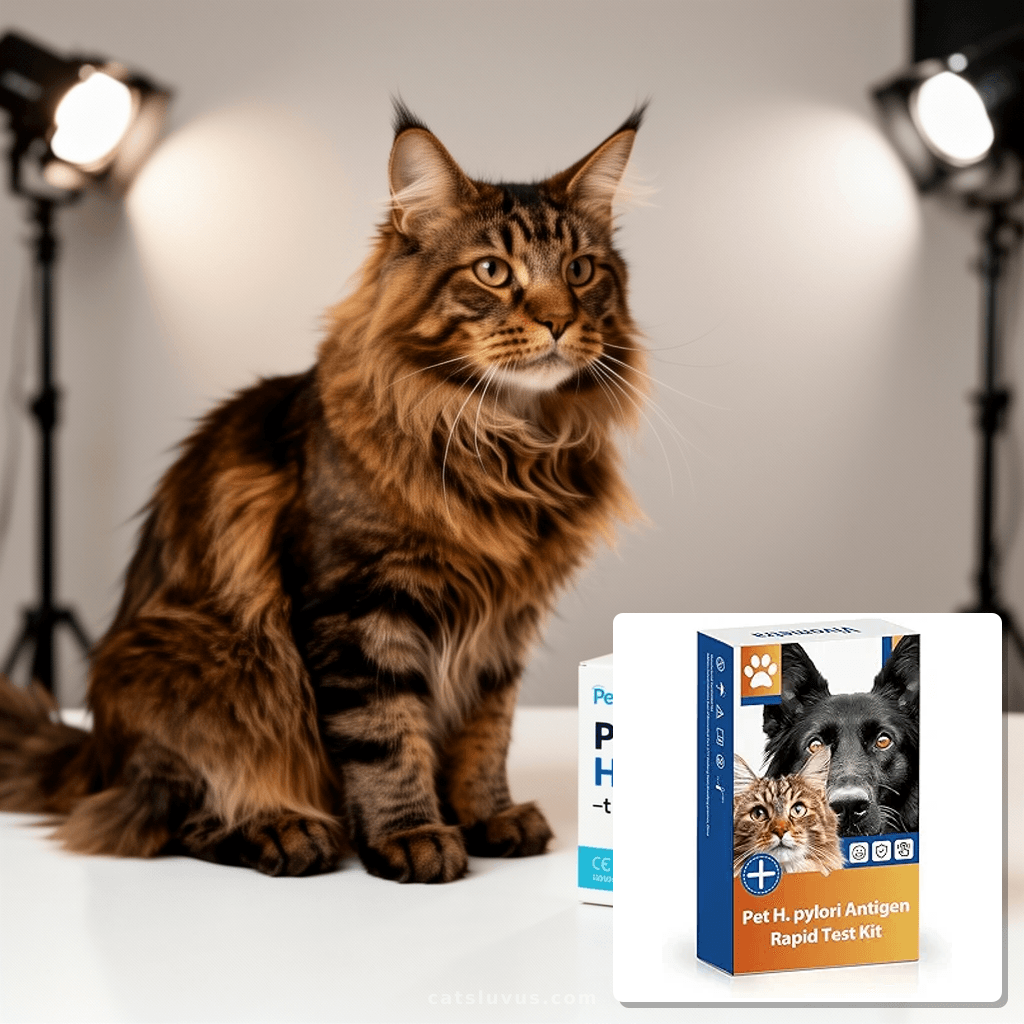 Feline Cat Blood Typing Test Kit | Fast & Accurate Cat Blood with cat - professional product lifestyle photo